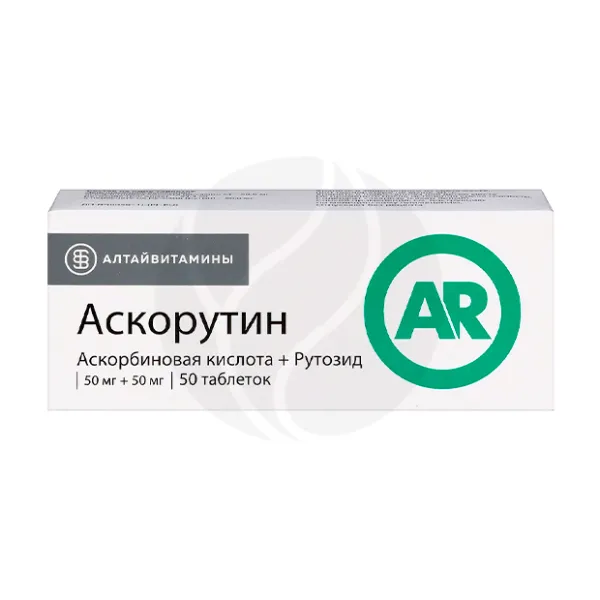 Изображение товара Аскорутин таблетки 50мг+50мг, №50