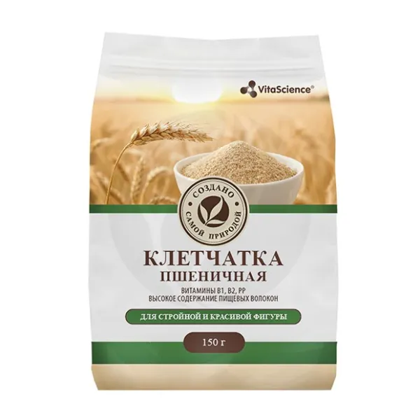 Изображение товара VitaScience клетчатка пшеничная мелкая, 150г