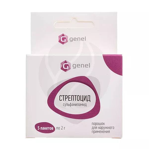 Изображение товара Стрептоцид порошок д/наружного применения 2г №5 Российский препарат
