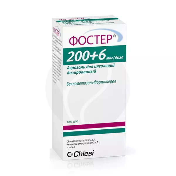 Фостер аэроз. д/ингал. доз. 200+6мкг/доза, 120доз