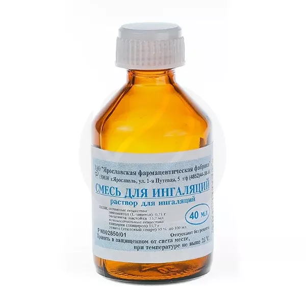 Изображение товара Раствор для ингаляций 40мл с левоментол и эвкалиптом без рецепта Россия