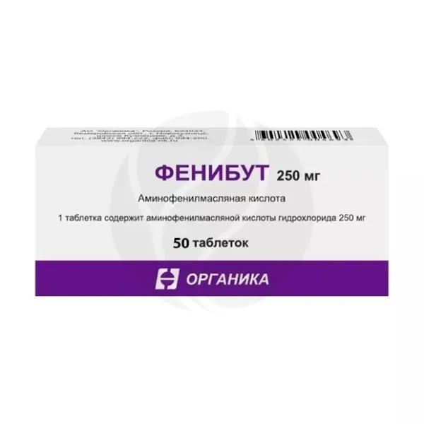 Изображение товара Фенибут таблетки 250мг, №50, средство для нервной системы, Россия Изображение товара Фенибут таблетки 250мг, №50, средство для нервной системы, Россия