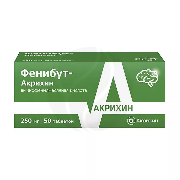 Изображение товара Фенибут-Акрихин таблетки 250мг, №50 Изображение товара Фенибут-Акрихин таблетки 250мг, №50