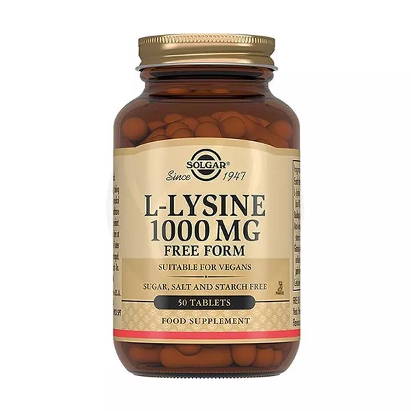 Изображение товара Solgar L-лизин таблетки 1000мг, №50 Изображение товара Solgar L-лизин таблетки 1000мг, №50