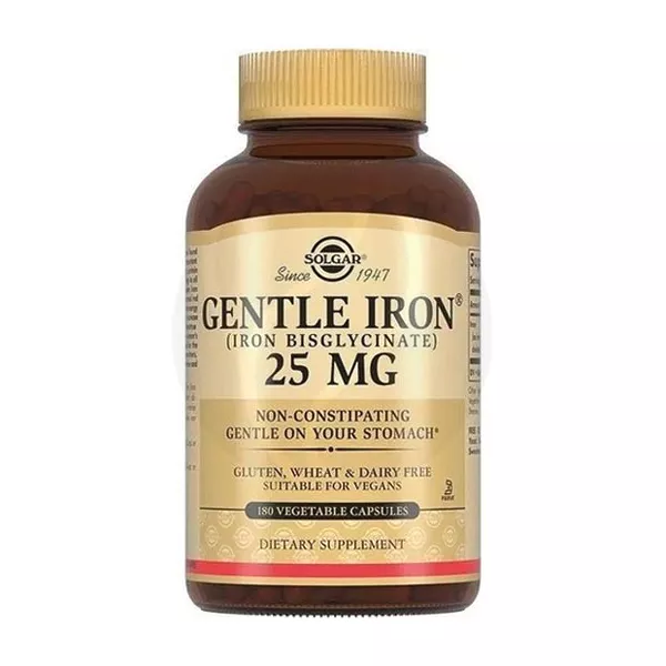 Изображение товара Железо Solgar Джентл Айрон 25мг капсулы 180 шт Изображение товара Железо Solgar Джентл Айрон 25мг капсулы 180 шт