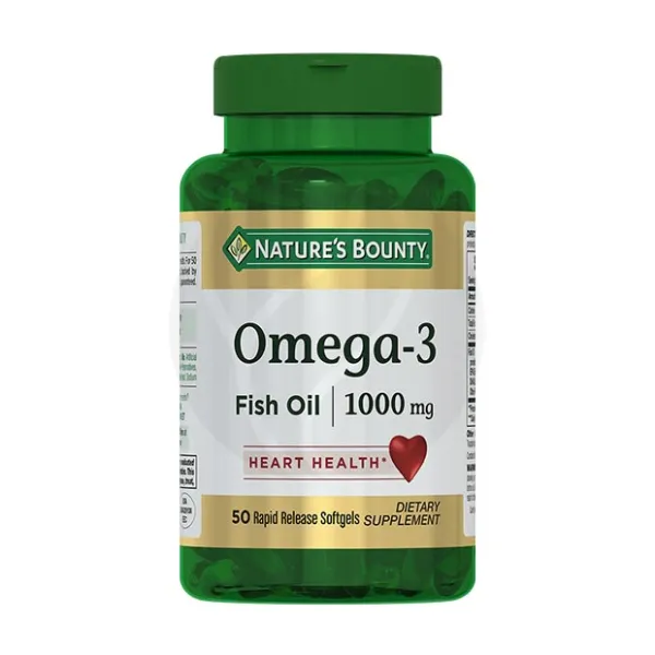 Изображение товара Nature's Bounty Рыбий жир Омега-3 капсулы, №50 — полезная добавка для сердца и мозга