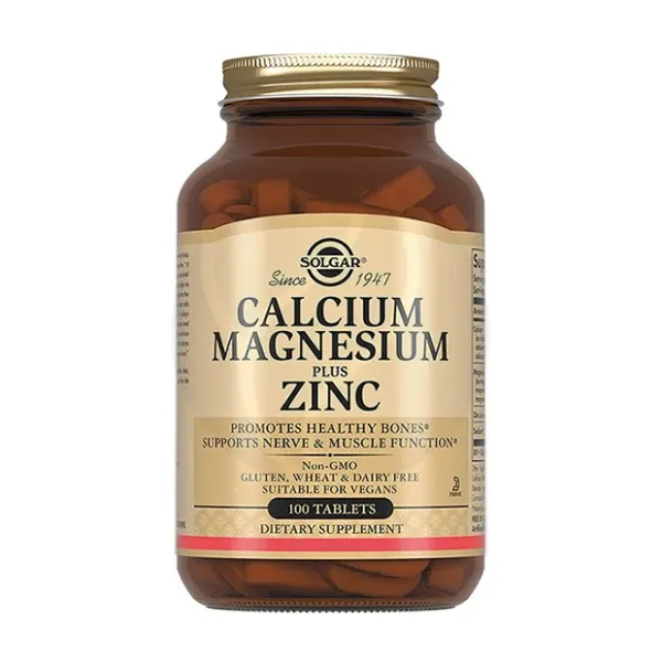 Изображение товара Solgar Кальций-Магний-Цинк таблетки 100 шт для здоровья костей и иммунитета