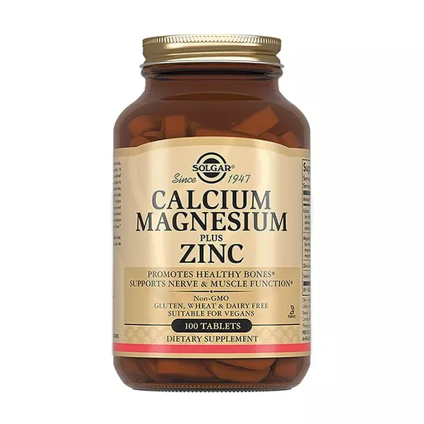Изображение товара Solgar Кальций-Магний-Цинк таблетки 100 шт для здоровья костей и иммунитета Изображение товара Solgar Кальций-Магний-Цинк таблетки 100 шт для здоровья костей и иммунитета