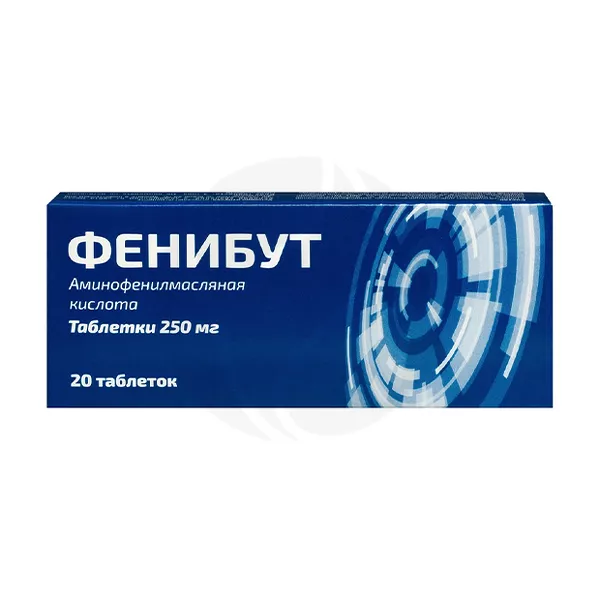 Изображение товара Фенибут таблетки 250мг 20 шт для снижения тревожности и улучшения сна