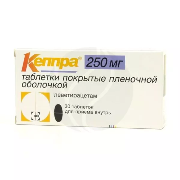 Изображение товара Кеппра 250 мг таблетки покрытые для эпилепсии, 30 шт