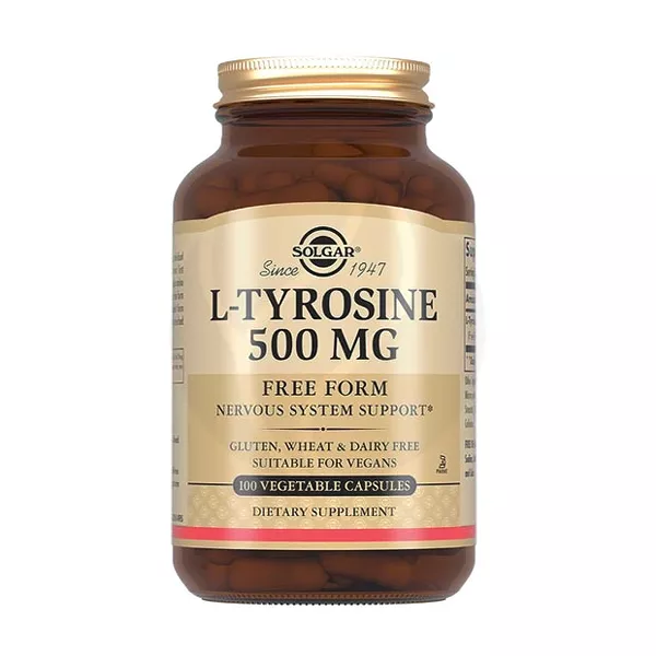 Изображение товара Solgar L-тирозин капсулы 500мг, №100 Изображение товара Solgar L-тирозин капсулы 500мг, №100