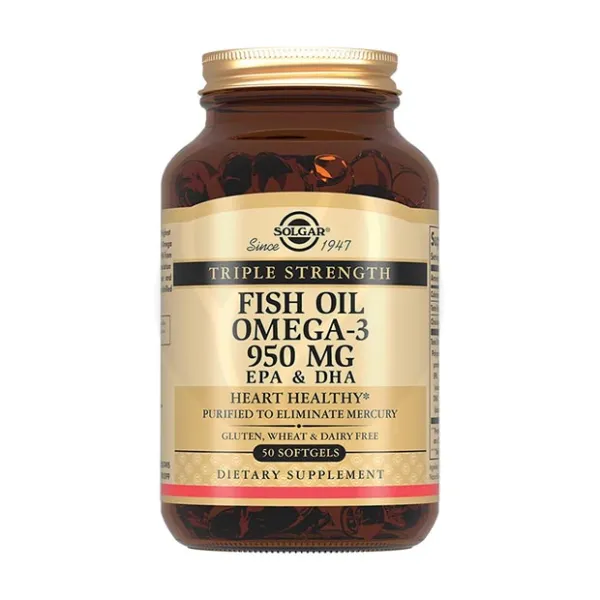 Изображение товара Solgar Тройная омега 3 капсулы 950мг 50 шт для здоровья сердца мозга суставов Изображение товара Solgar Тройная омега 3 капсулы 950мг 50 шт для здоровья сердца мозга суставов
