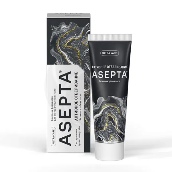 Изображение товара Asepta Ultra Care Активное отбеливание зубная паста, 75мл Изображение товара Asepta Ultra Care Активное отбеливание зубная паста, 75мл