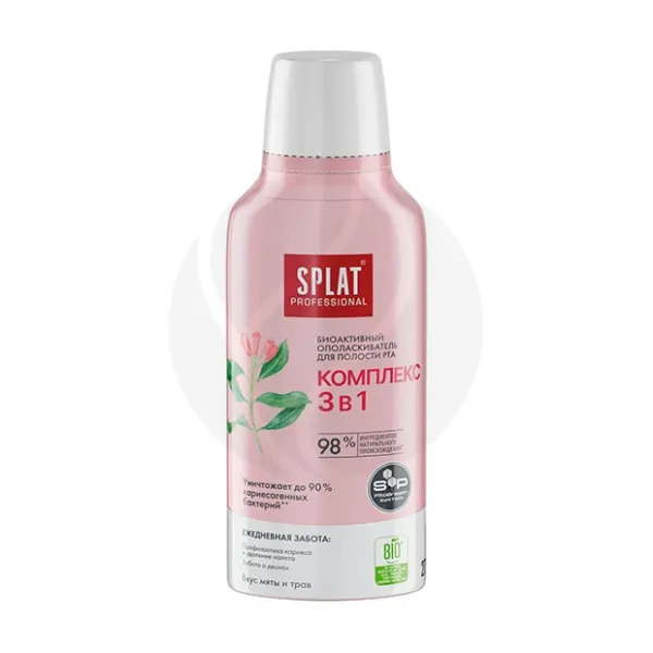 Изображение товара Splat Professional ополаскиватель для рта Комплекс 3в1 275мл Изображение товара Splat Professional ополаскиватель для рта Комплекс 3в1 275мл