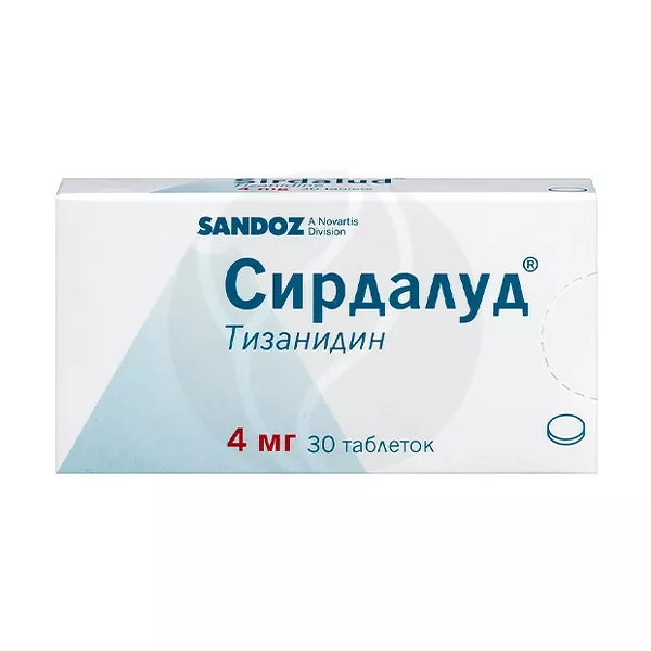 Изображение товара Таблетки Сирдалуд 4мг - средство для снятия мышечных спазмов Изображение товара Таблетки Сирдалуд 4мг - средство для снятия мышечных спазмов
