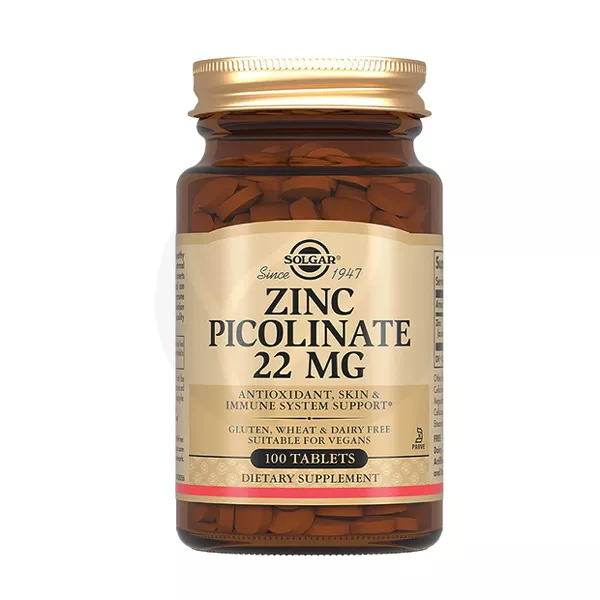 Изображение товара Solgar Пиколинат цинк таблетки 22мг, №100