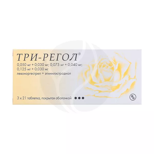 Изображение товара Три-Регол таблетки п/о №21*3 для гормональной контрацепции и регулировки цикла Изображение товара Три-Регол таблетки п/о №21*3 для гормональной контрацепции и регулировки цикла