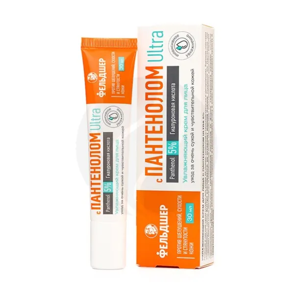 Изображение товара Фельдшер крем для лица увлажняющий с пантенолом Ultra 5%, 30мл Изображение товара Фельдшер крем для лица увлажняющий с пантенолом Ultra 5%, 30мл