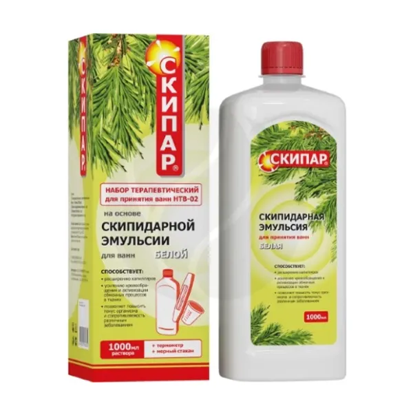 Изображение товара Скипар набор терапевтический для принятия ванн НТВ-02 эмульсия белая, 1000мл