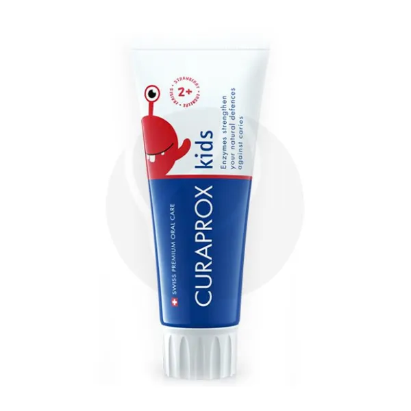 Изображение товара Curaprox Kids 950 ppm зубная паста детская со вкусом клубники (2+), 60мл Изображение товара Curaprox Kids 950 ppm зубная паста детская со вкусом клубники (2+), 60мл