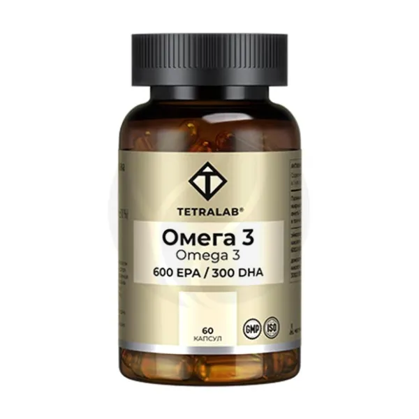Изображение товара Tetralab Омега-3 600 ЭПК/300 ДГК капсулы, №60 Изображение товара Tetralab Омега-3 600 ЭПК/300 ДГК капсулы, №60