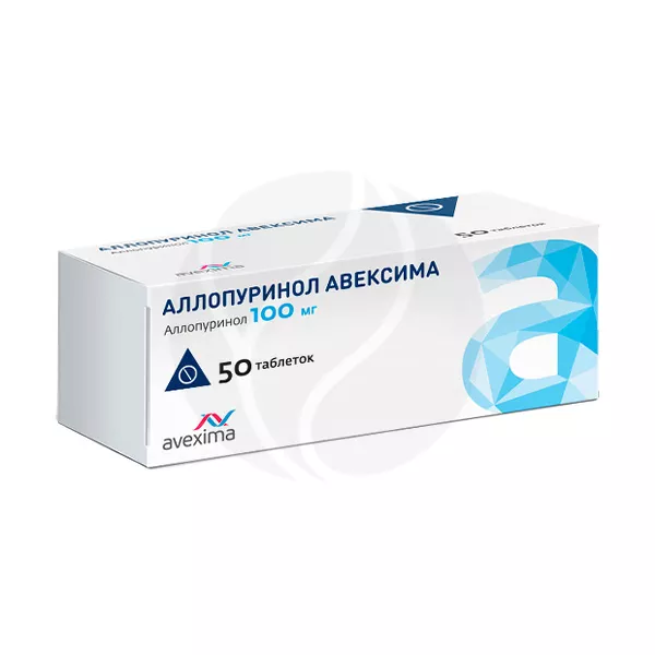 Изображение товара Аллопуринол Авексима таблетки 100мг, №50 Изображение товара Аллопуринол Авексима таблетки 100мг, №50