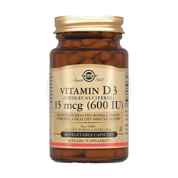 Изображение товара Витамины Solgar Витамин Д3 600МЕ капсулы №60 Изображение товара Витамины Solgar Витамин Д3 600МЕ капсулы №60
