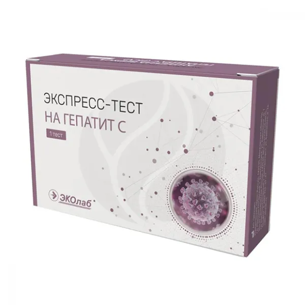 Изображение товара Эколаб экспресс-тест для диагностики вируса гепатита С, №1