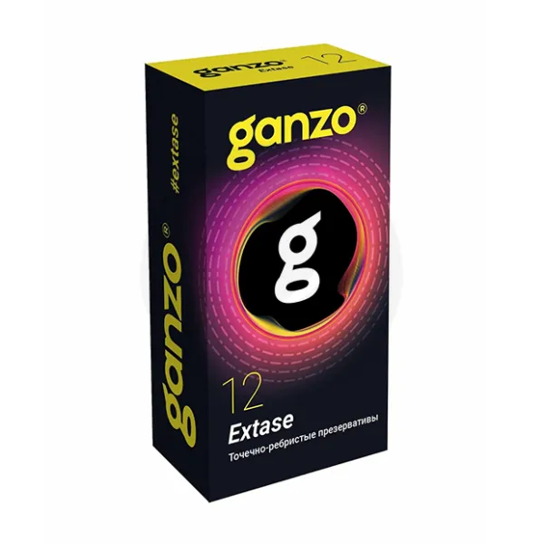 Ganzo Extase презервативы точечно-ребристые, 12шт
