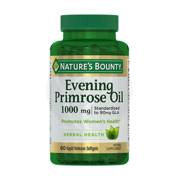 Изображение товара Nature's Bounty Масло примулы вечерней капсулы, №60 Изображение товара Nature's Bounty Масло примулы вечерней капсулы, №60