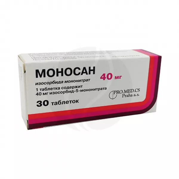 Моносан таблетки 40мг, №30 Таблетки №30 - 10 шт. - блистер (3) - пачка картонная Pro Med Cs Praha A S, купить в аптеке ВИТА