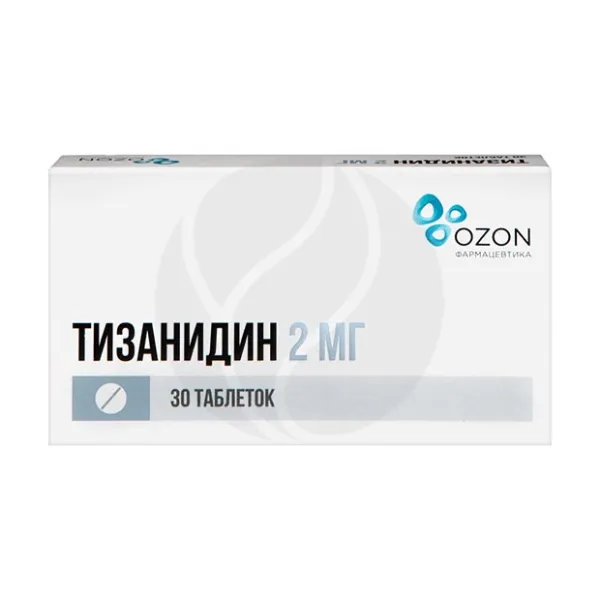 Тизанидин таблетки 2мг, №30