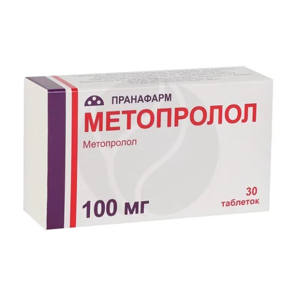 Изображение товара Таблетки Метопролол 100мг Пранафарм Изображение товара Таблетки Метопролол 100мг Пранафарм