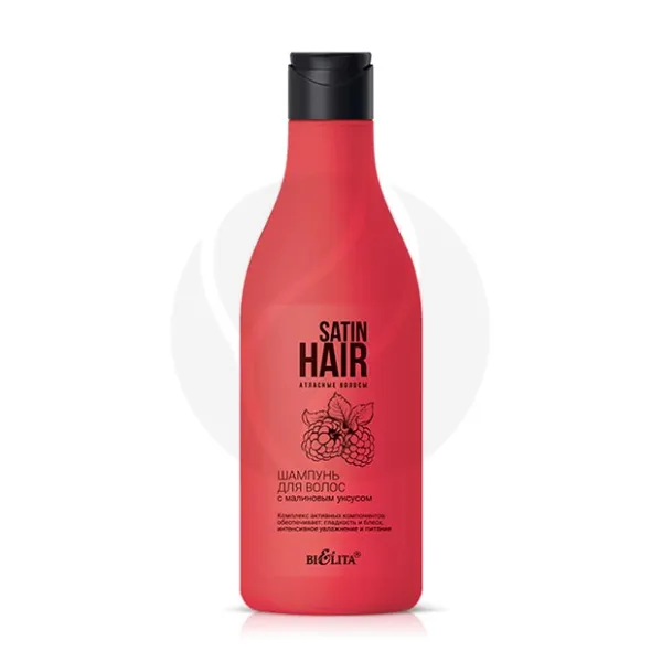 Изображение товара Bielita Satin Hair.Атласные волосы шампунь с малиновым уксусом Волосы мечты, 500мл