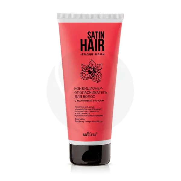 Изображение товара Bielita Satin Hair.Атласные волосы кондиционер-ополаскиватель с малиновым уксусом Волосы мечты, 200мл Изображение товара Bielita Satin Hair.Атласные волосы кондиционер-ополаскиватель с малиновым уксусом Волосы мечты, 200мл