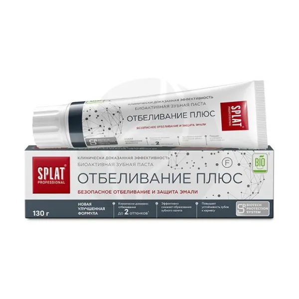 Splat Отбеливание плюс зубная паста, 130г