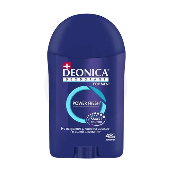 Изображение товара Дезодорант-стик Deonica For Men Power Fresh 40мл - антиперспирант без солей и алюминия Изображение товара Дезодорант-стик Deonica For Men Power Fresh 40мл - антиперспирант без солей и алюминия