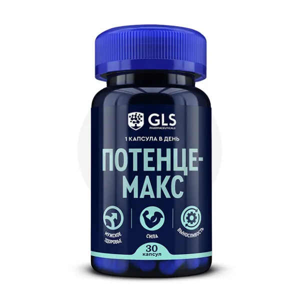 Изображение товара Капсулы для потенции GLS Потенцемакс натуральный состав, №30 Изображение товара Капсулы для потенции GLS Потенцемакс натуральный состав, №30
