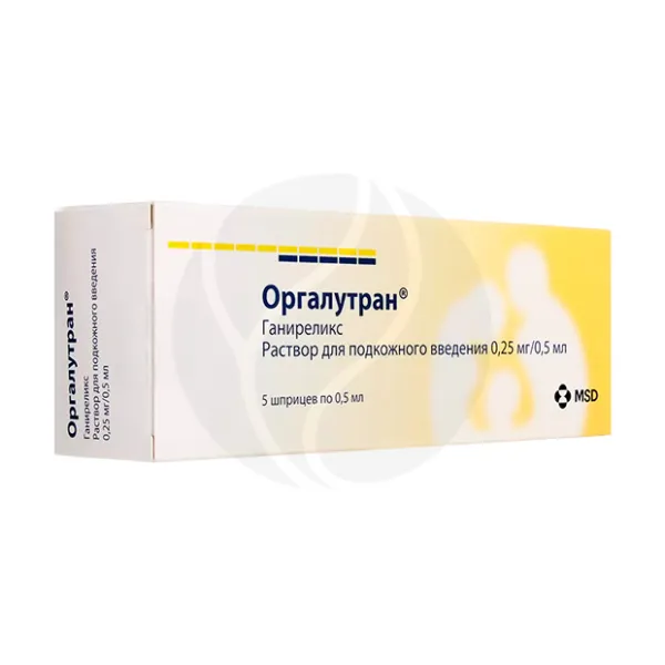 Изображение товара Оргалутран  раствор д/п/к введ., 0,25мг/0,5мл, №5