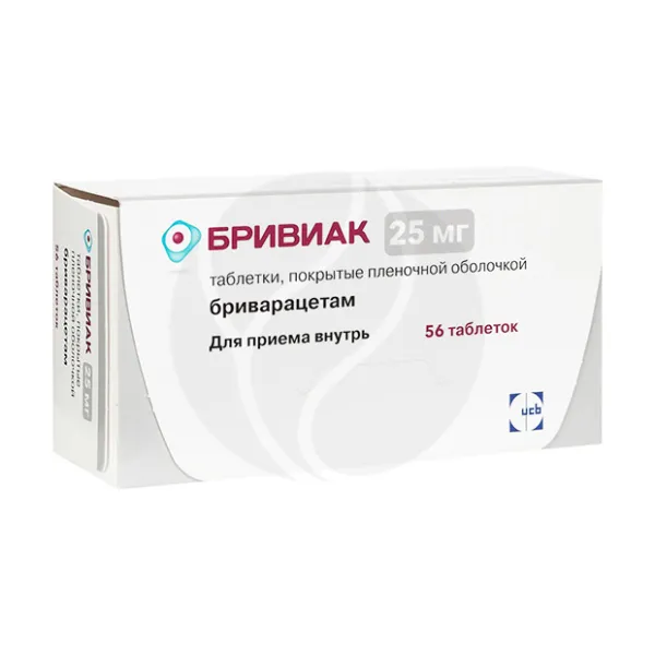 Изображение товара Бривиак 25 мг таблетки покрытые пленочной оболочкой, для памяти и когнитивных функций Изображение товара Бривиак 25 мг таблетки покрытые пленочной оболочкой, для памяти и когнитивных функций