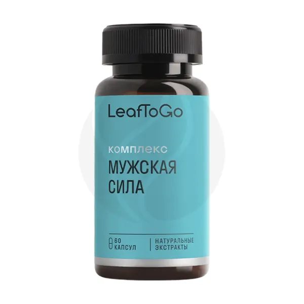 Изображение товара БАД LeafToGo Мужская сила, 60 капсул - для мужского здоровья Изображение товара БАД LeafToGo Мужская сила, 60 капсул - для мужского здоровья