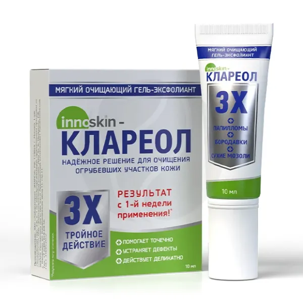 Изображение товара Мягкий очищающий гель-эксфолиант Innoskin Клареол 10 мл для деликатного ухода