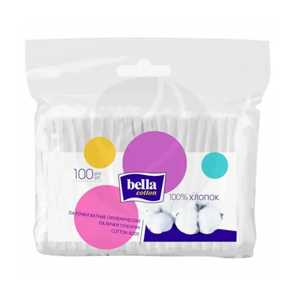 Изображение товара Bella Cotton ватные палочки, 100шт Изображение товара Bella Cotton ватные палочки, 100шт