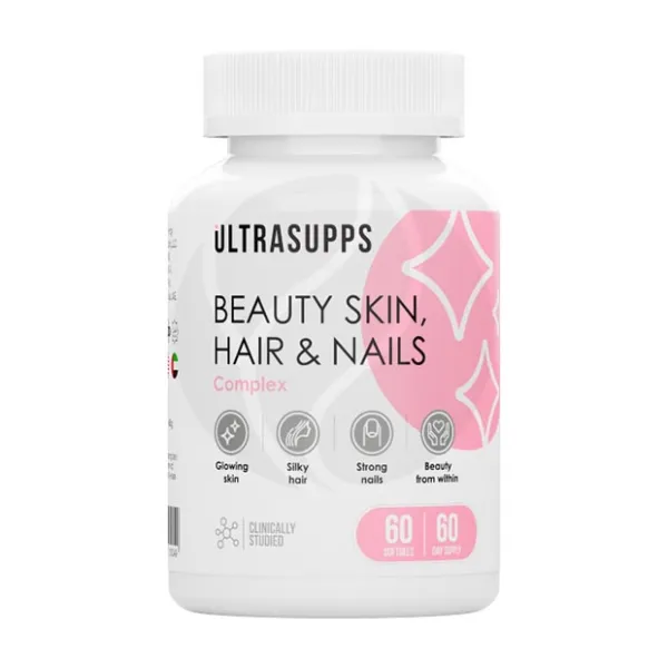 Ultrasupps Красота кожи, волос и ногтей мягкие капсулы, №60