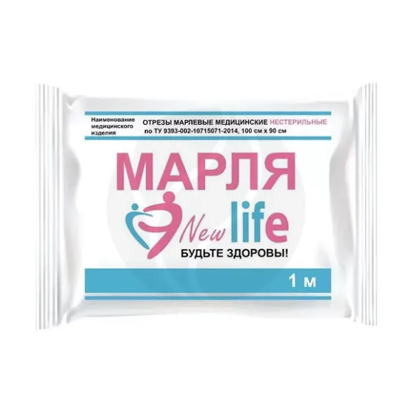 Изображение товара New life марля медицинская нестерильная, 1м Изображение товара New life марля медицинская нестерильная, 1м