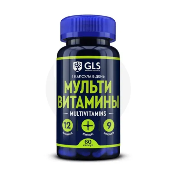 Изображение товара Мультивитамины GLS Глобал Хэлфкеар 12+9 капсул для укрепления здоровья Изображение товара Мультивитамины GLS Глобал Хэлфкеар 12+9 капсул для укрепления здоровья