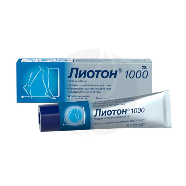 Изображение товара Лиотон 1000 гель д/наружн. прим., 1000МЕ/г, 30г Изображение товара Лиотон 1000 гель д/наружн. прим., 1000МЕ/г, 30г