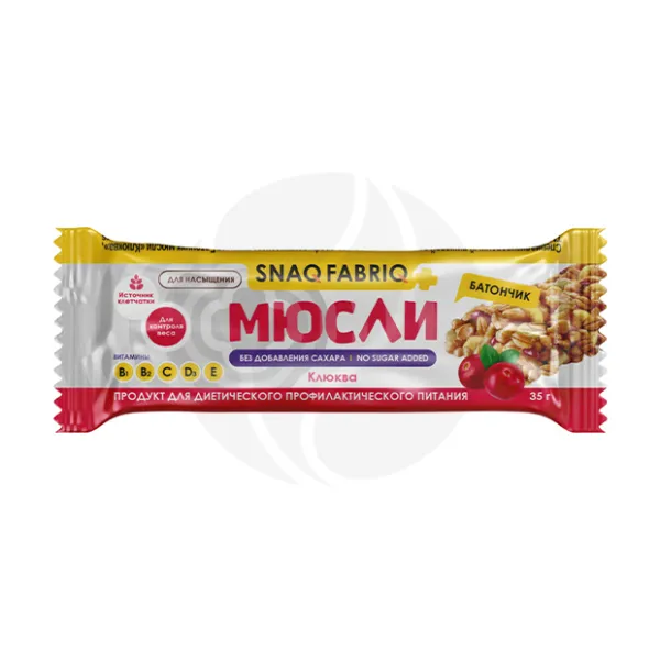 Изображение товара Snaq Fabriq Мюсли батончик 35г, клюква