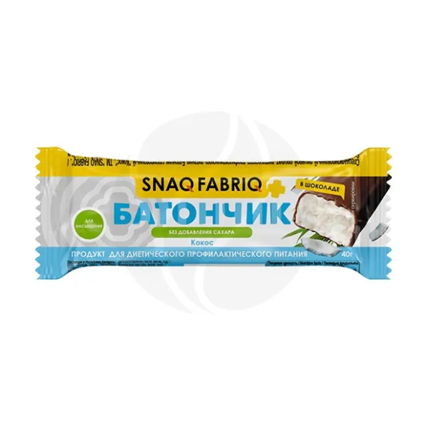 Изображение товара Snaq Fabriq глазированный батончик, кокос, 40г