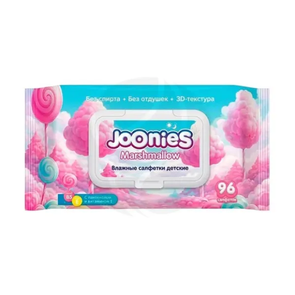 Joonies Marshmallow Влажные салфетки детские (0+), 96шт